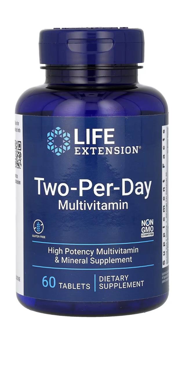 Мультивітаміни, Two-Per-Day Tablets, Life Extension, 60 таблеток